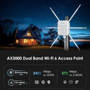 Antena Wi-Fi 6 de Uso Externo de Alta Potência IP67 AX3000S 