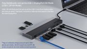 Docking Station USB-C, HUB 13 em 1, DisplayPort, HDMI, VGA, Alimentação 100Watt, WL-UMD03 Wavlink